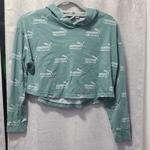 Puma Mint Green Cropped‎ Hoodie